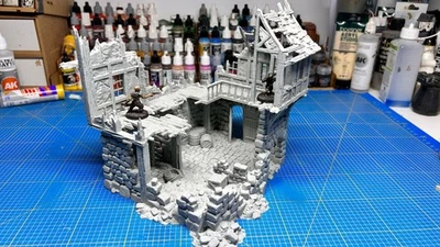 Ruined Inn - Fantasy wargaming Terrain 28mm - Mordheim, Frostgrave etc