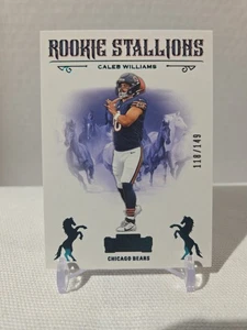 2024 Panini Contenders Rookie Stallions Caleb Williams #1 Teal /149 (RC) - Picture 1 of 7