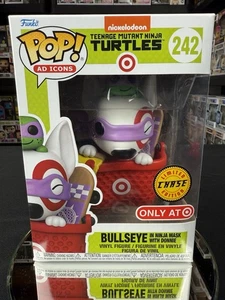 Funko Pop - Chase Bullseye in Ninja Mask with Donnie 242 - TMNT - Pop Ad Icons - Picture 1 of 6
