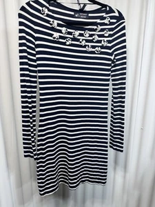 Vestido Propriano SAINT JAMES Talla US 6 / FR 38 Azul Blanco Rayas - Imagen 1 de 6