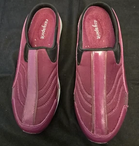 Easy Spirit Travel Time Mule Clogs Slides Patent & Nylon Fuchsia Size 8 - Picture 1 of 6