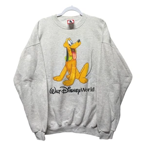90s Pluto Disney Big Graphic Crewneck Sweatshirt - Picture 1 of 5