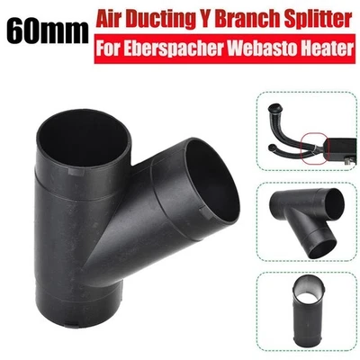 Plastic Air Ducting Branch Splitter For Eberspacher/Webasto Heater 6cm Diameter - Image 1 of 4