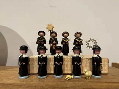 Ur-Alte Erzgebirge Kurrende Seiffen DREGENO expertic DDR Sternsinger OVP Figuren - Bild 1 von 4