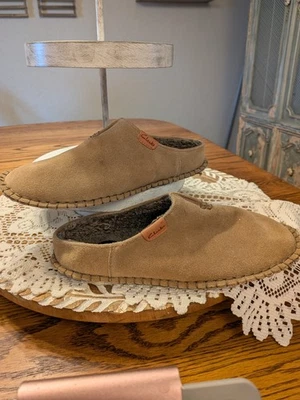 Zapatillas zueco forradas Clarks de gamuza para hombre mezcla de lana talla 9 M Foto 1 de 4