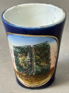Taza de China de recuerdo de Alemania #8C antiguo interruptor trasero ferrocarril Mauch Chunk PA 1900 - Imagen 1 de 10