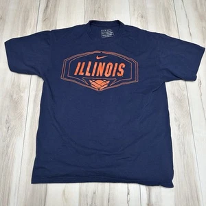 Nike NCAA Illinois Fighting Illini Basketball Men’s Shirt Medium Center Swoosh - Picture 1 of 6