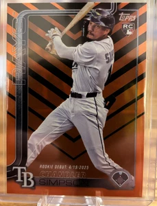 2025 Topps Update Orange Foil  Chandler Simpson SP Tampa Rays #US349 - Picture 1 of 2