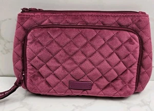 Vera Bradley Majestic Magenta Kompakt Organizer Gesteppt Samt Brustkrebs - Bild 1 von 19