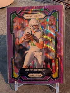 Justin Herbert 2024 Panini Prizm Draft Picks Purple Wave Oregon Ducks - Bild 1 von 2