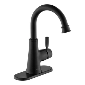 Grifo de baño Melina monomando de un solo orificio en negro mate - Imagen 1 de 6