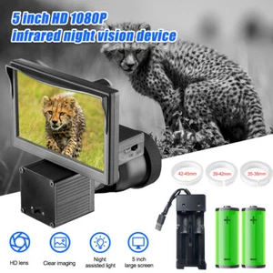 1080P Digital Night Vision Rifle Scope Hunting Monocular Sight 5" Scope Monitor - Picture 1 of 12