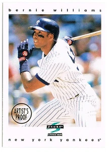 1997 Score Artist's Proof White Border Bernie Williams New York Yankees - Picture 1 of 2
