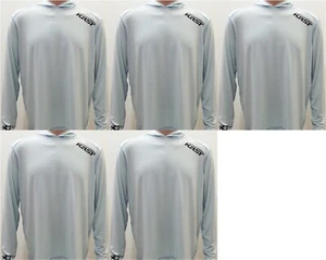 Lot of 5 Kast Extreme Fishing Gear Ronin Hooded Sun Shirts Ice Blue XL NWT in OP - Picture 1 of 12