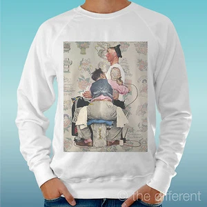 FELPA UOMO LEGGERA SWEATER BIANCO " TATTOO DRAW DISEGNO " ROAD TO HAPPINESS - Imagen 1 de 1