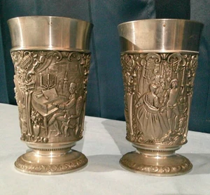 VTG Ges. Gesch Pewter Goblet Cub Victorian Style Made in Germany - Picture 1 of 5
