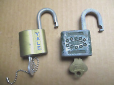 Lot de 2 serrures cadenas vintage avec clés Fraim Yale USA