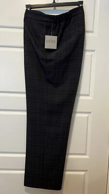 NUEVO CON ETIQUETAS KASPER Modern Heritage Traje a Cuadros Índigo Pantalones de Vestido Banda Elástica Para Mujer’s 14 Foto 1 de 4