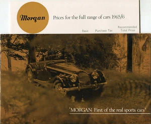 Morgan 4/4 Plus 4 Comp Plus 4 Plus UK market sales brochure + PRICES 1965/66 - Picture 1 of 1