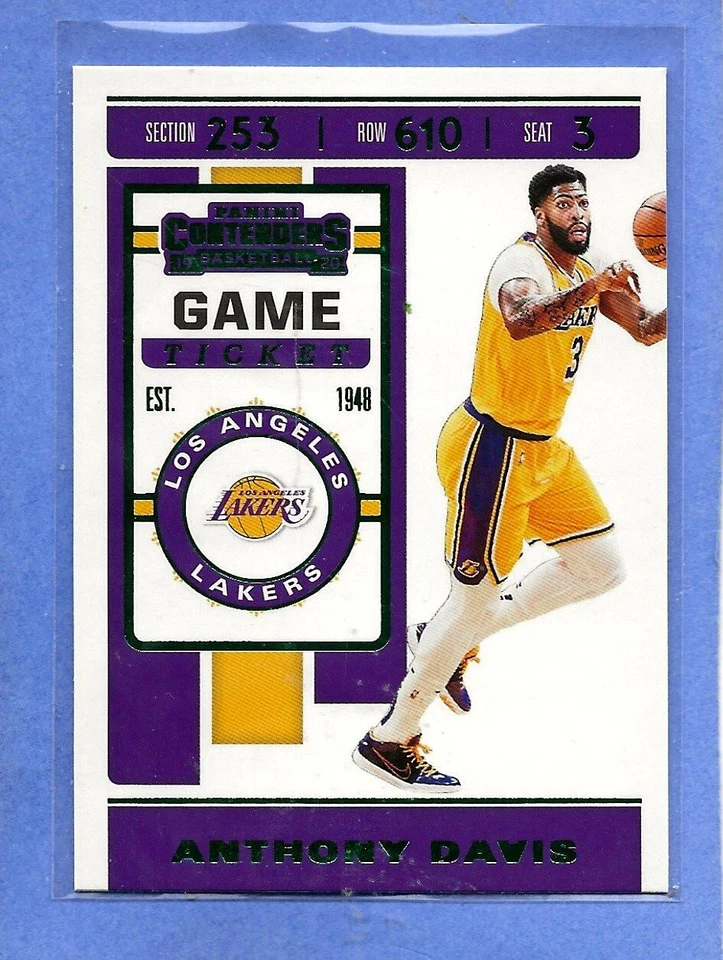 ANTHONY DAVIS - 2019-20 Panini Contenders "Green" - #7 - Lakers - Image 1 of 1