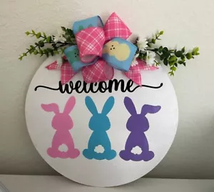 Welcome Home Sign for Front Door Porch Decor Farmhouse Wreath Wall Decor 14" - Picture 1 of 3