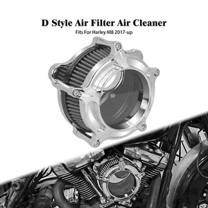 Chrome Air Cleaner Filter Fit For Harley M8 Touring CVO Road Glide Trike Softail - Imagen 1 de 11