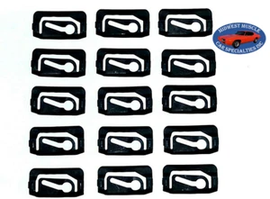 68-72 GM Front Windshield Rear Window Reveal Moulding Molding Trim Clips 15pc JJ - Picture 1 of 8