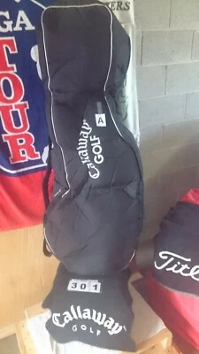 Bolsa de golf Callaway Carrier Travel - material estilo nailon/lona acolchado negro Foto 1 de 4