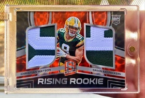 2022 Panini Spectra Christian Watson Orange Rookie Letter Patch /10 Prizm SSP RC - Picture 1 of 5