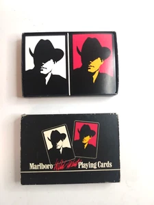 Vintage 1991 Marlboro Man Wild West 2 Decks Of Playing Cards - Bild 1 von 8