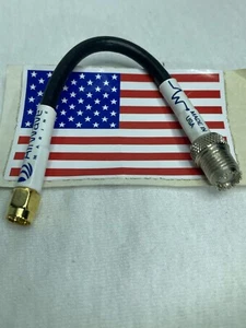 Mini UHF Female to SMA Male Coax Connector Adapter 6" MADE IN USA - Picture 1 of 1