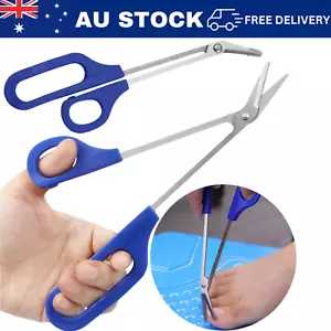 2/4PCS Long Handle Toenail Clippers Scissors for Seniors Toe Nail Cuticle Cutter - Picture 1 of 12