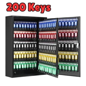 Key Lock Box Wall Mount Large Cabinet House Cars Metal Safe Organizer Holder 200 - Picture 1 of 7