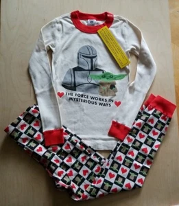 NWOT HANNA ANDERSSON VALENTINES DAY MANDO AND GROGU STAR WARS PAJAMAS 130 8 - Picture 1 of 5