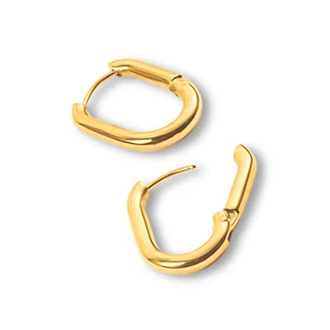 Luxus 18K Kühne Statement Ohrringe. Kapuze Hoop Quaste Tropfen Nieten minimalistisch süß - Bild 1 von 5