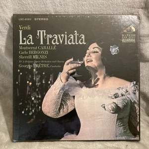 Verdi La Traviata LSC-6180 3-LP box set NEW Caballe Bergonza Milnes Pretre - Picture 1 of 7