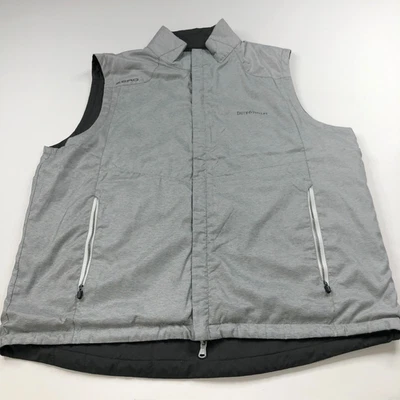 Chaleco de golf Zero Restriction SIN ETIQUETA grande reversible cremallera completa cuello falso negro gris Foto 1 de 4