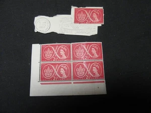 1957 World Jamboree British Stamps and Cancelled Stamp SW - Picture 1 of 2