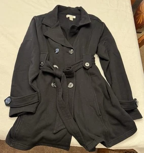 Size XL BLACK MOTHERHOOD MATERNITY COAT Peacoat Jacket Winter - Picture 1 of 1