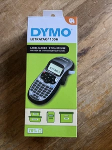 DYMO Tragbarer Drucker Hand Etikettiergerät Schwarz Silber Letratag 100H+ Neu - Bild 1 von 6