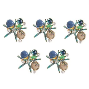 5 Stück Seestern Serviettenschnalle für Party, Blau U3L44099 - Bild 1 von 6