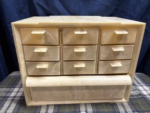 Vintage AKRO-MILS Marmoriert 10 Schubladen Aufbewahrung Organizer Kunststoff Schrank Eimer M1 - Bild 1 von 12