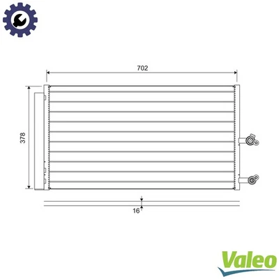 CONDENSER AIR CONDITIONING 822645 FOR VOLVO B4204T56/4204T39/4204T35 2.0L 4cyl - Image 1 of 4