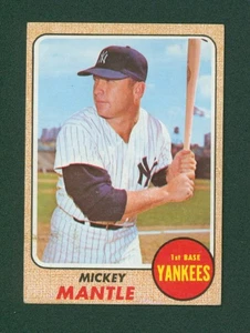 1968 Topps Baseball Card - #280 Mickey Mantle, VG/EX - Picture 1 of 2
