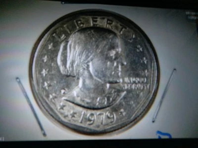 1979-P SBA Dollar P over D, wide, Chin Dimple, FG Errors - Image 1 of 4