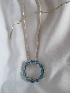 Swiss Blue Topaz Necklace - Picture 1 of 7