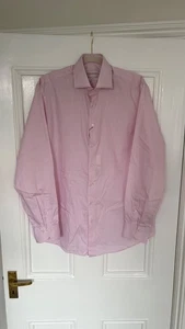Hackett Savile Row Twill Pink Stripe Shirt - Picture 1 of 7