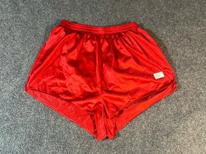 Vtg Nike Shorts Large Red Silky Made In USA Lined Short - Picture 1 of 7