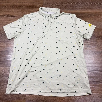 Camisa Adidas Para Hombre XL Golf Polo Abstracto Punto Estampado Manga Corta Rendimiento Foto 1 de 4