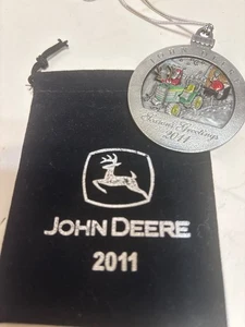 John Deere Weihnachtsschmuck Zinn 2000 bemalt 2011 - Bild 1 von 3
